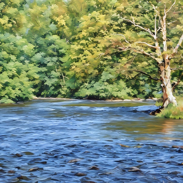 Yorkshire Dales Greeting Card A5 The Wharfe River 