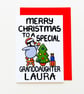 Personalised Cute Penguin Granddaughter Christmas Card - Image 5