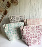 Hand Printed Linen Wash Bag, Toiletry Bag, Accessory Bag - Image 4