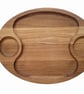 2-in-1 Oak Cutting Board & Snack Tray