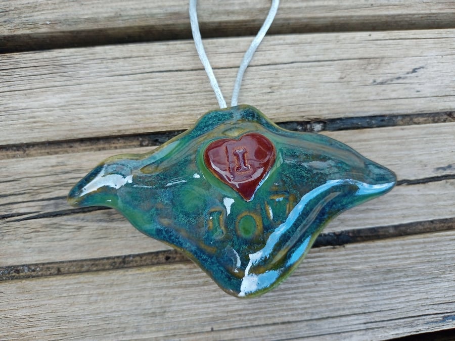 I love IoW ceramic hanging ornament