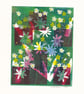 Emerald Garden Monoprint with acrylic - original artwork - Image 1
