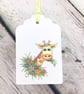 Floral Giraffe Gift Tags - set of 4 tags - Image 4