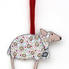 'Dotty Sheep' - Hanging Decoration