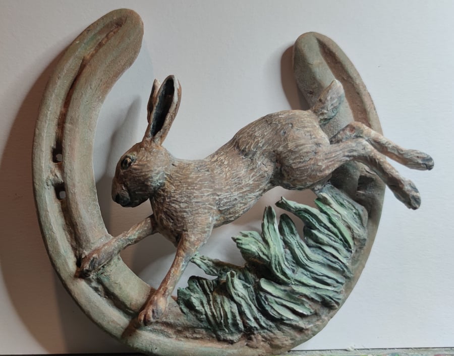 Hare horseshoe decoration 