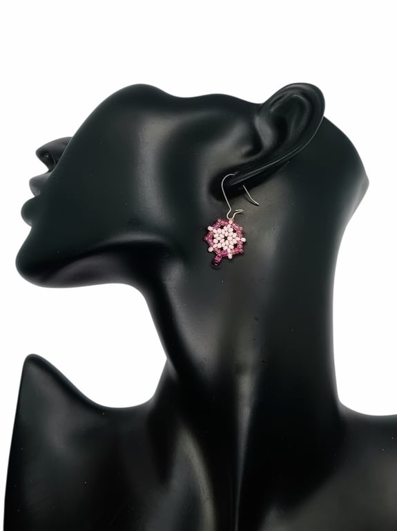 Cute stars and pentagram beaded earrings