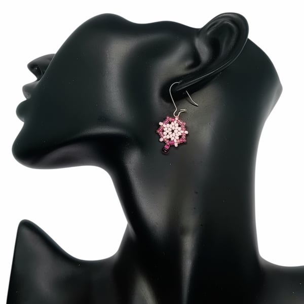 Cute stars and pentagram beaded earrings