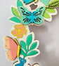 Spring Summer Wooden Butterfly Wreath Hanging - Image 2