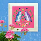 Penguin Giclée Print – Pink
