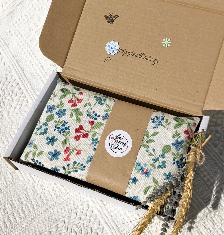 Microwave Wheat Bag I Petal Mineral Rouge fabric I 50cm lavender heat bag