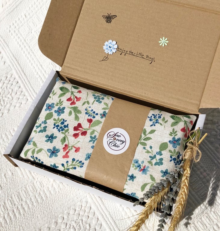 Microwave Wheat Bag I Petal Mineral Rouge fabric I 50cm lavender heat bag