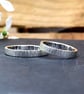 Handmade Personalised Silver Tree Bark Ring - Image 6