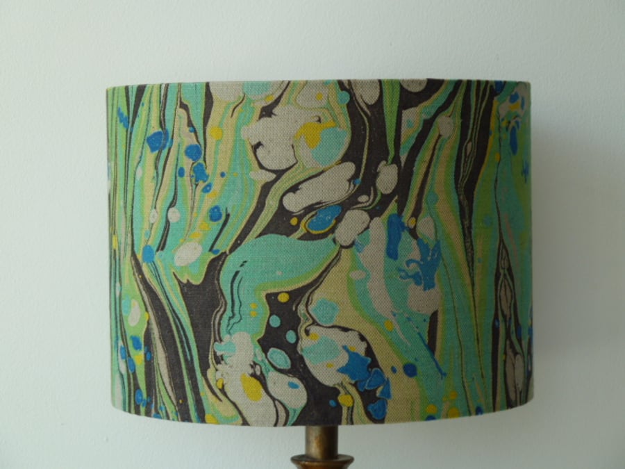 Designers Guild Delahaye Emerald Drum Marbled Lampshade 25cm-40cm