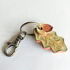 Oak leaf and acorn ceramic keyring , bag charm