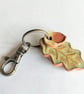 Oak leaf and acorn ceramic keyring , bag charm - Image 1