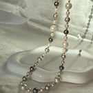 White & Grey Pearl Necklace