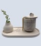 Handmade White and Grey Marbled Trinket Pot with Lid Jewellery Storage Box - Image 6