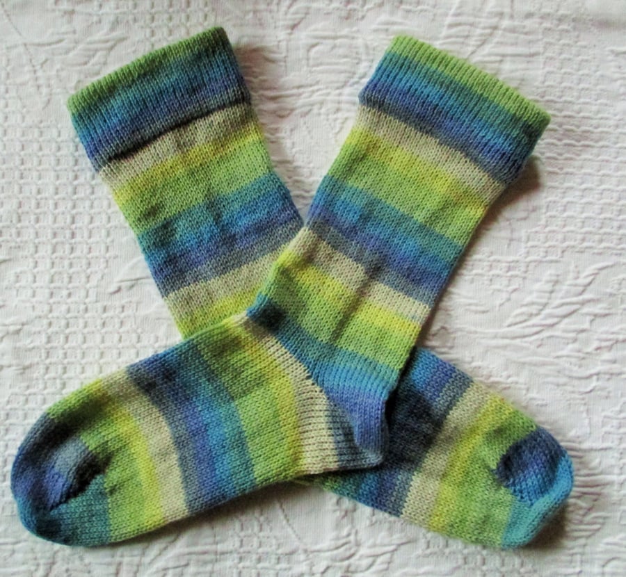 Handmade Merino Wool Socks SIZE: 4-6 UK, 6-8 US, 36-38 EURO