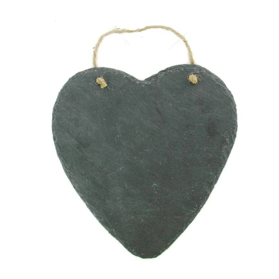 Engraved Slate Heart, Large Hanging Sign or Decoration