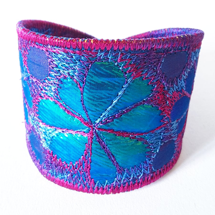 Marquise Shaped Textile Cuff 