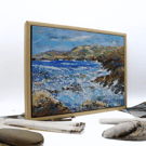 Framed painting - coastal landscape - Mallaig,Scotland - seascape