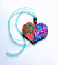Good luck hand painted heart