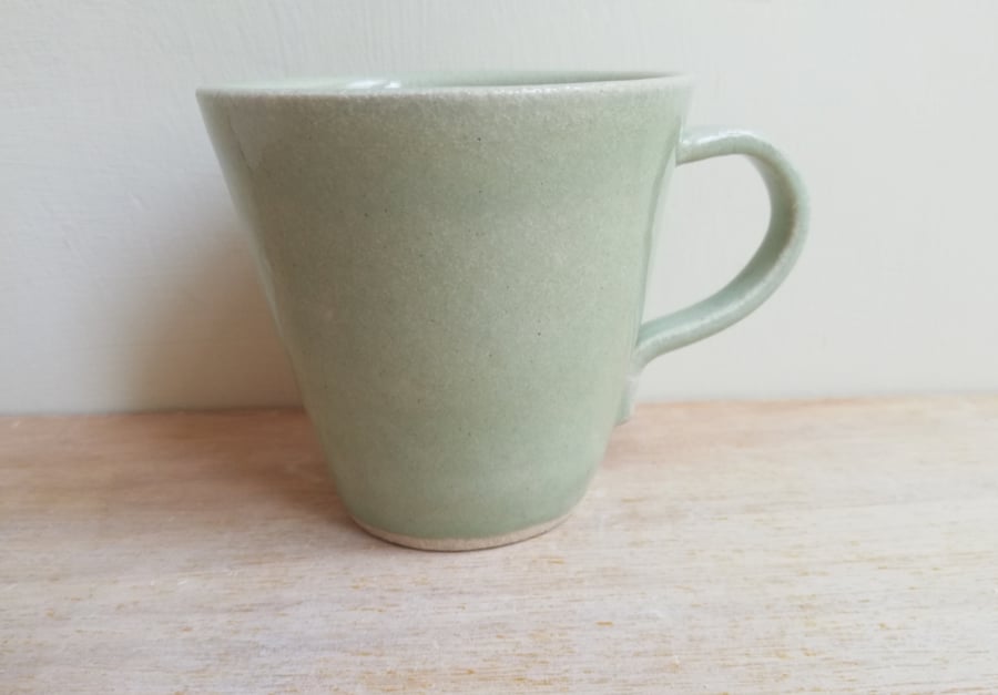 Seconds Sunday Ceramic stoneware cup 4 tea coffee green glaze mug ON SALE