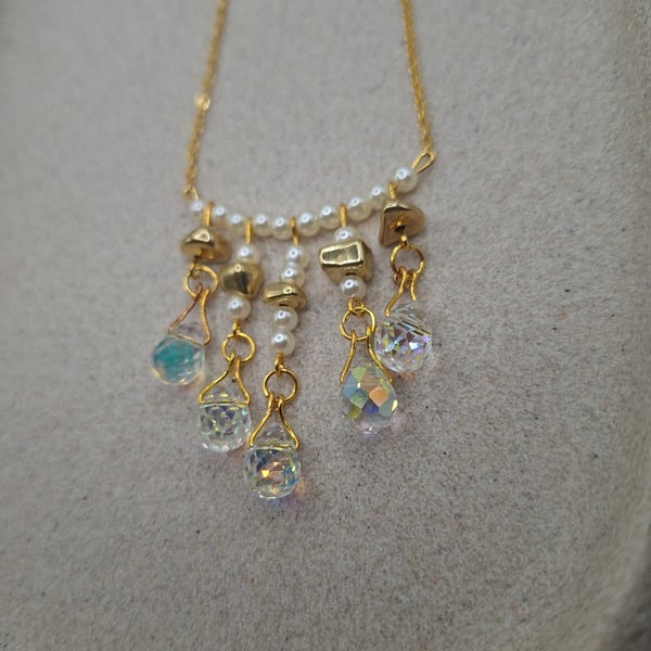 Aurora Pearl Drop Necklace