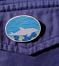Dolphin Wooden Pin Brooch - Image 2