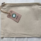 Natural Organic Cotton toiletries Bag (lrg)