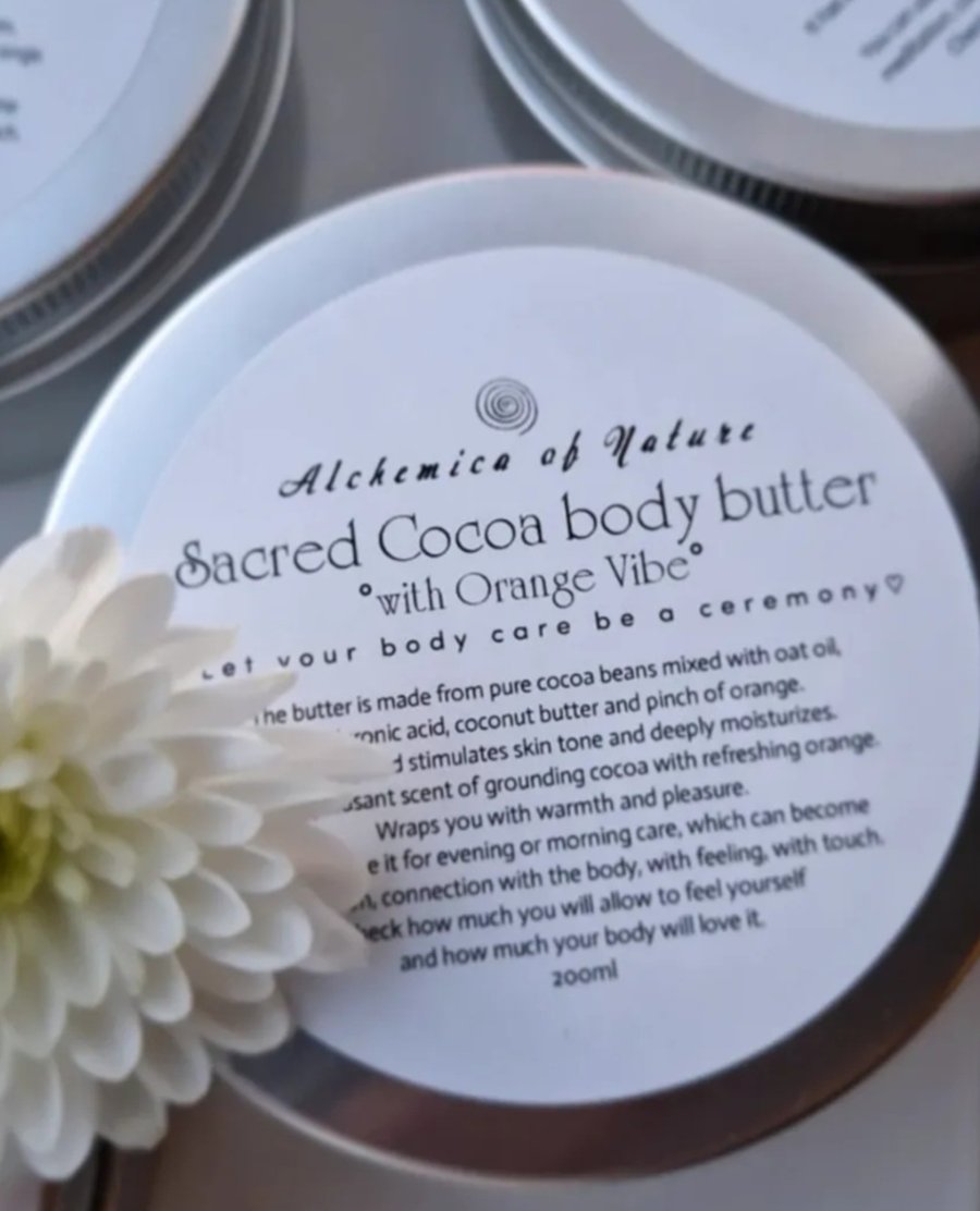 Sacred Cacao body butter with Orange Vibe 