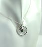 Silver Circle Necklace with Abalone Shell - Image 5