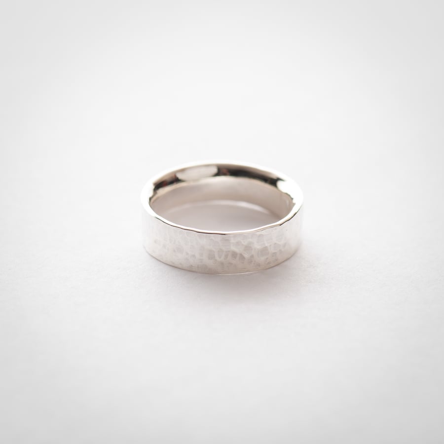Hammered Sterling Silver Ring 