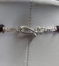 Garnet and Freshwater Pearl Necklace, Medium length, Silver clasp - Image 5