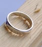 Handmade Shiny Sterling Silver Band – 5mm Classic Comfort Ring (Sizes R-S)