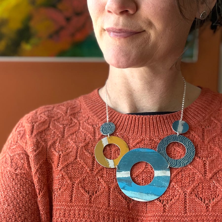 Seascapes circles statement necklace