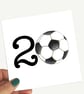 20th birthday card, Age 20 football card - Image 3