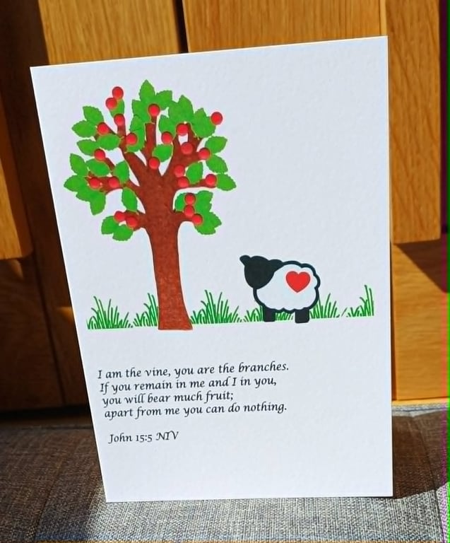 A6 I am the vine Greeting card