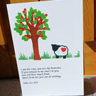 A6 I am the vine Greeting card