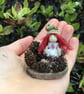 Extra Tiny Fairy Decoration, Pine Cone Fairy, Woodland Themed Decoration