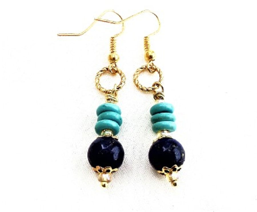 Goddess of the Nile Semi-precious Gemstone Earrings.