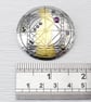 Keum boo Brooch, Handmade Silver and Gold brooch, Archaeological, Amethyst stone - Image 3