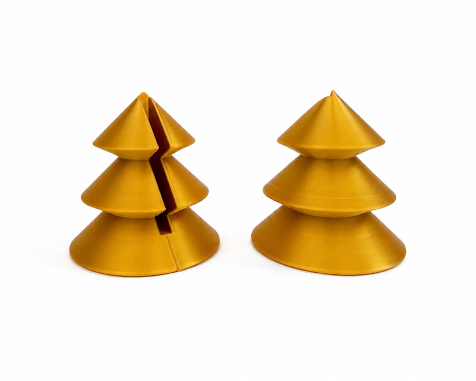 Gold Christmas Tree Corner Stands for Fused Glass Panels – Pair with 4mm slot