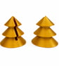 Gold Christmas Tree Corner Stands for Fused Glass Panels – Pair with 4mm slot