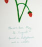 Wild strawberry- British wildflower card - Image 3