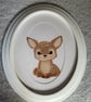 Hand-Painted Fawn Wall Art, Framed Deer Acrylic Painting for woodland Nursery  - Image 3