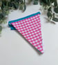 Handmade Fabric Bunting 7 Flags Butterfly, Gingham & Polka Dots - Image 6