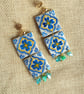 SERENA - Mediterranean Tile Style Statement Earrings
