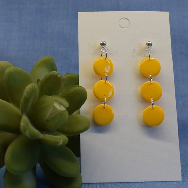 Triple Circle Dangle Earrings