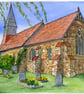 Steeple, St Lawrence and All Saints Church Original Watercolour - Image 3